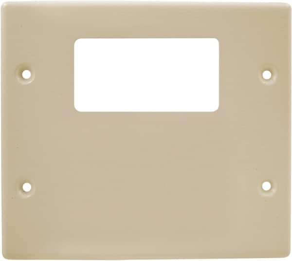 Hubbell Wiring Device-Kellems - 5.43 Inch Long x 4-3/4 Inch High, Rectangular Raceway Plate - Ivory, For Use with HBL4700 Series Raceways and HBL4750 Series Metal Raceways - Exact Tooling