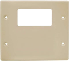 Hubbell Wiring Device-Kellems - 5.43 Inch Long x 4-3/4 Inch High, Rectangular Raceway Plate - Ivory, For Use with HBL4700 Series Raceways and HBL4750 Series Metal Raceways - Exact Tooling