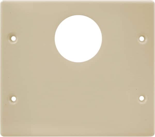 Hubbell Wiring Device-Kellems - 5.43 Inch Long x 4-3/4 Inch High, Rectangular Raceway Plate - Ivory, For Use with HBL4700 Series Raceways and HBL4750 Series Metal Raceways - Exact Tooling