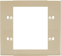 Hubbell Wiring Device-Kellems - 5.12 Inch Long x 4-3/4 Inch High, Rectangular Raceway Plate - Ivory, For Use with HBL4700 Series Raceways and HBL4750 Series Metal Raceways - Exact Tooling