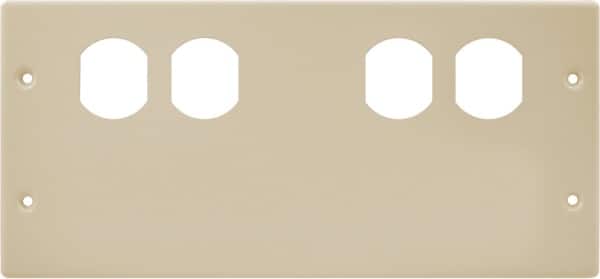 Hubbell Wiring Device-Kellems - 10.22 Inch Long x 4-3/4 Inch High, Rectangular Raceway Plate - Ivory, For Use with HBL4750 Series Raceways - Exact Tooling