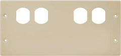 Hubbell Wiring Device-Kellems - 10.22 Inch Long x 4-3/4 Inch High, Rectangular Raceway Plate - Ivory, For Use with HBL4750 Series Raceways - Exact Tooling