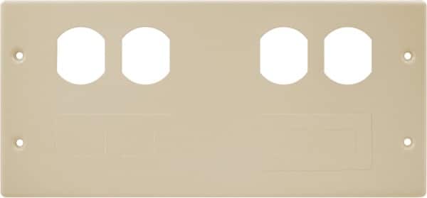 Hubbell Wiring Device-Kellems - 10.22 Inch Long x 4-3/4 Inch High, Rectangular Raceway Plate - Ivory, For Use with HBL4750 Series Raceways - Exact Tooling