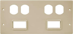 Hubbell Wiring Device-Kellems - 10.22 Inch Long x 4-3/4 Inch High, Rectangular Raceway Plate - Ivory, For Use with HBL4750 Series Raceways - Exact Tooling