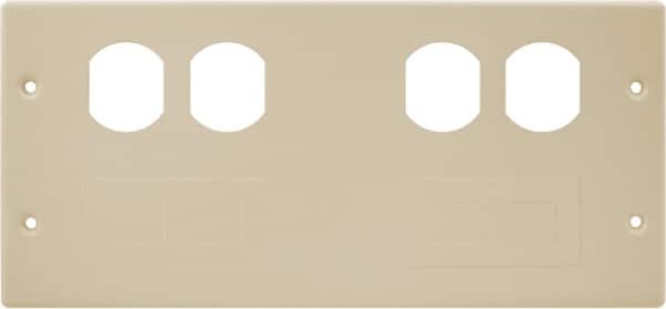 Hubbell Wiring Device-Kellems - 10.22 Inch Long x 4-3/4 Inch High, Rectangular Raceway Plate - Ivory, For Use with HBL4750 Series Raceways - Exact Tooling
