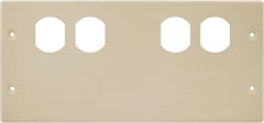 Hubbell Wiring Device-Kellems - 10.22 Inch Long x 4-3/4 Inch High, Rectangular Raceway Plate - Ivory, For Use with HBL4750 Series Raceways - Exact Tooling