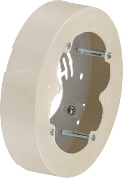 Hubbell Wiring Device-Kellems - 5.31 Inch Wide x 1.29 Inch High, Round Raceway Box - White, For Use with Nonmetallic PlugTrak Raceways, PL1 LANTrak, PP1 PremiseTrak and PW2 WallTrak Latching Raceways - Exact Tooling
