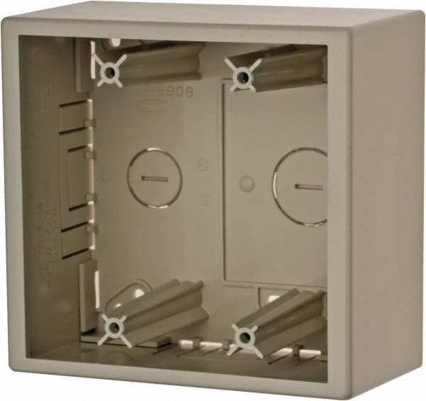 Hubbell Wiring Device-Kellems - 5.06 Inch Long x 2.44 Inch Wide x 4.9 Inch High, Rectangular Raceway Box - White, For Use with PL1 LANTrak Latching Raceways, PP1 PremiseTrak Latching Raceways, PW2 WallTrak Latching Raceways - Exact Tooling