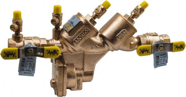 Conbraco - 1/2 Thread, 175 psi WOG Rating, Bronze Reduced Pressure Backflow Preventer Valve - Lead-Free, Use with Potable Water Applications - Exact Tooling
