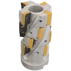 Iscar - 24 Inserts, 3" Cut Diam, 1-1/4" Arbor Diam, 2.8" Max Depth of Cut, Indexable Square-Shoulder Face Mill - 0° Lead Angle, 3.94" High, P290 AC.T 1806.. Insert Compatibility, Through Coolant, Series MillShred - Exact Tooling