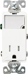 Cooper Wiring Devices - 2 Pole, 125 VAC, 15 Amp, 1 Outlet, Flush Mounted, Self Grounding, Tamper Resistant Combination Outlet with Night Light - 5-15R Configuration, Back Side Wiring, Thermoplastic Material, cULus Listed Standard - Exact Tooling