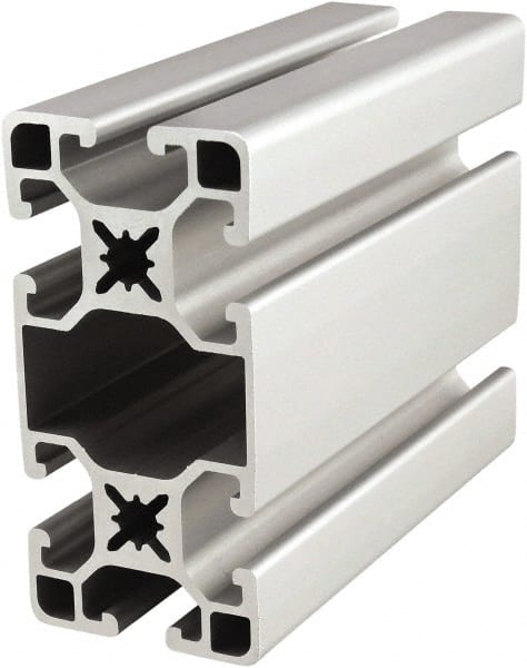 80/20 Inc. - 6 Meters Long x 40 mm Wide x 80 mm Deep, T-Slotted Aluminum Extrusion - Clear Anodized Finish - Exact Tooling