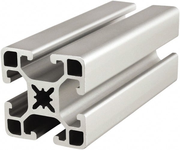 80/20 Inc. - 6 Meters Long x 40 mm Wide x 40 mm Deep, T-Slotted Aluminum Extrusion - Clear Anodized Finish - Exact Tooling