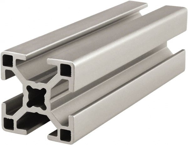 80/20 Inc. - 6 Meters Long x 30 mm Wide x 30 mm Deep, T-Slotted Aluminum Extrusion - Clear Anodized Finish - Exact Tooling