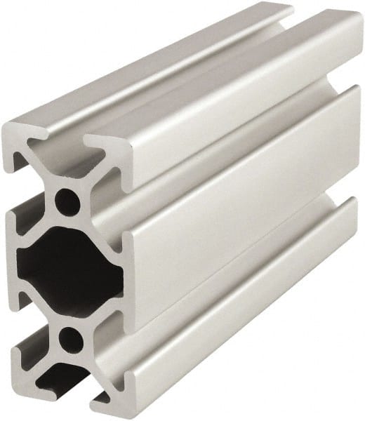 80/20 Inc. - 4 Meters Long x 25 mm Wide x 50 mm Deep, T-Slotted Aluminum Extrusion - Clear Anodized Finish - Exact Tooling