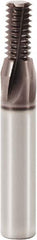 Seco - M12x1.75 Metric Coarse, 0.37" Cutting Diam, 5 Flute, Solid Carbide Helical Flute Thread Mill - Internal Thread, 0.689" LOC, 3" OAL, 12mm Shank Diam - Exact Tooling