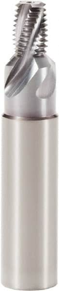 Seco - 1/8-27 NPT, 0.307" Cutting Diam, 3 Flute, Solid Carbide Helical Flute Thread Mill - Internal Thread, 0.35" LOC, 2.756" OAL, 12mm Shank Diam - Exact Tooling