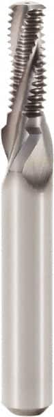 Seco - 1/4-28 UNF, 0.185" Cutting Diam, 3 Flute, Solid Carbide Helical Flute Thread Mill - Internal Thread, 0.555" LOC, 2.165" OAL, 6mm Shank Diam - Exact Tooling