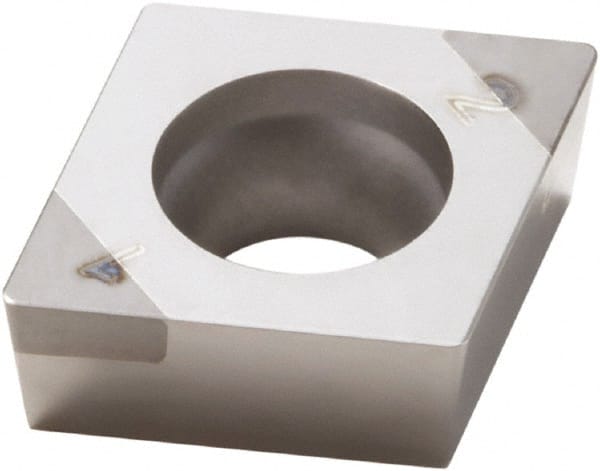 Seco - CCGW32.51 Grade CBN200 PCBN Turning Insert - Uncoated, 80° Diamond, 3/8" Inscr Circle, 5/32" Thick, 1/64" Corner Radius - Exact Tooling