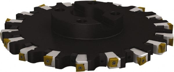 Seco - Shell Mount Connection, 1.0236" Cutting Width, 3.6024" Depth of Cut, 315mm Cutter Diam, 2.3622" Hole Diam, 9 Tooth Indexable Slotting Cutter - R335.25 Toolholder, L/XNHQ 1407 Insert, Right Hand Cutting Direction - Exact Tooling