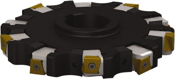 Seco - Arbor Hole Connection, 1.0236" Cutting Width, 1.9803" Depth of Cut, 160mm Cutter Diam, 1.5748" Hole Diam, 5 Tooth Indexable Slotting Cutter - 335.25 Toolholder, L/XNHQ 1407 Insert - Exact Tooling