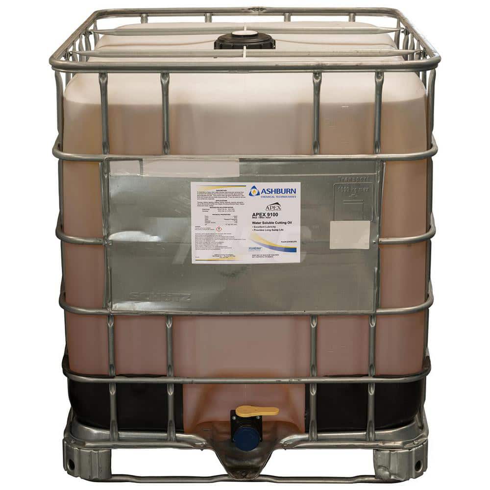 Cutting & Grinding Fluid: 275 gal Tote Use on Ferrous Metal & Non-Ferrous Metal, Blue