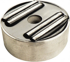 Mag-Mate - 2" Wide x 1/2" Thick, Center Mount Neodymium Rare Earth Fixture Magnet - 45 Lb Average Holding Capacity, 90 Lb Max Holding Capacity, Aluminum Housing - Exact Tooling