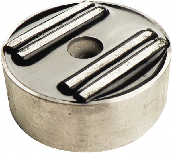 Mag-Mate - 2" Wide x 3/4" Thick, Center Mount Neodymium Rare Earth Fixture Magnet - 50 Lb Average Holding Capacity, 100 Lb Max Holding Capacity, Aluminum Housing - Exact Tooling