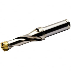 Seco - 9.5 to 9.99mm Diam, 1.18" Max Depth, 5/8" Shank Diam, Replaceable Tip Drill - SD100 Insert - Exact Tooling