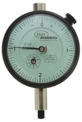 Mahr - 50mm Range, 0-25 Dial Reading, 0.025mm Graduation Dial Drop Indicator - 2-3/4" Dial, 0.0984" Range per Revolution, 0.025mm Accuracy, Revolution Counter - Exact Tooling