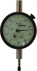 Mahr - 1/2" Range, 0-100 Dial Reading, 0.001" Graduation Dial Drop Indicator - 2-1/4" Dial, 0.1" Range per Revolution, 0.001" Accuracy, Revolution Counter - Exact Tooling