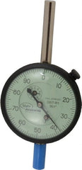 Mahr - 2" Range, 0-100 Dial Reading, 0.001" Graduation Dial Drop Indicator - 2-3/4" Dial, 0.1" Range per Revolution, 0.001" Accuracy, Revolution Counter - Exact Tooling