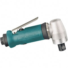 Dynabrade - 1/4" Collet, Angle Handle, Air Angle Die Grinder - 20,000 RPM, Rear Exhaust, 21 CFM, 0.4 hp, 90 psi, 1/4 NPT Inlet - Exact Tooling