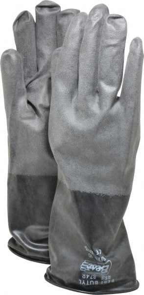 SHOWA - Size XL (10), 14" Long, 14 mil, Unsupported, Butyl Chemical Resistant Gloves - Exact Tooling