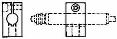 Mahr - Remote Data Collection Square Bracket - 28.6mm Overall Length, For Use with Cartridge Type Gage Head, Max micro m Indicators, Remote Indicating Units - Exact Tooling