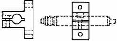 Mahr - Remote Data Collection T Bracket - 34.9mm Overall Length, For Use with 3/8 Inch Diameter Gage Heads, Cartridge Type Gage Head, Max micro m Indicators, Remote Indicating Units - Exact Tooling