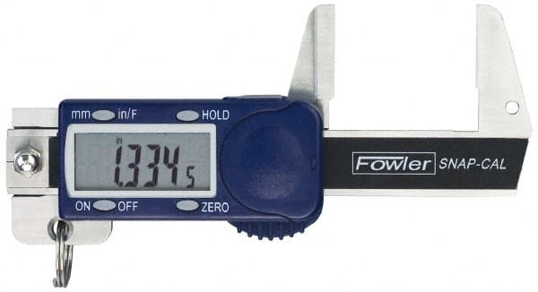 Fowler - 0 to 32mm Range, 0.01mm Resolution, Electronic Caliper - Stainless Steel with 0.9" Stainless Steel Jaws, 0.02mm Accuracy - Exact Tooling