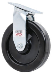 Value Collection - 8" Diam x 2" Wide x 9-1/2" OAH Top Plate Mount Swivel Caster - Polyolefin, 1,000 Lb Capacity, Roller Bearing, 4 x 4-1/2" Plate - Exact Tooling