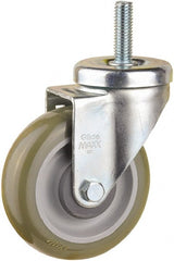 Value Collection - 4" Diam x 1-1/4" Wide x 5-13/32" OAH Stem Mount Swivel Caster - Polyurethane, 300 Lb Capacity, Ball Bearing, 1/2-13 x 1-1/2" Threaded Stem - Exact Tooling