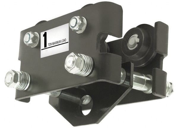 Coffing - 5 Ton Capacity Plain Trolley - 4.6mm to 8.045mm Flange Width, 4-7/16" Wheel Diam, 10" to 24" I-Beam, 70" Min Radius - Exact Tooling