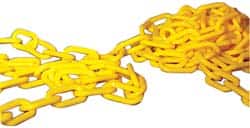 NMC - 100' Long x 1-1/2" Wide Plastic Chain - Yellow - Exact Tooling