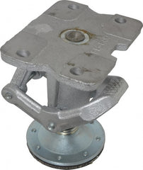 Albion - 7-1/4" Mounting Height, Position Floor Lock for 5 & 6" Diam Caster Wheels - 6-1/4" Retracted Clearance, 4-1/2" x 6" Top Plate Size, 2-7/16" x 4-15/16" Bolt Hole Spacing - Exact Tooling