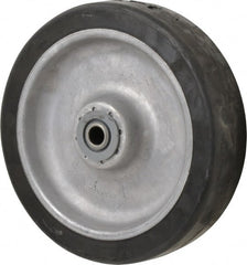 Albion - 8 Inch Diameter x 2 Inch Wide, Rubber Caster Wheel - 600 Lb. Capacity, 2-3/8 Inch Hub Length, 1/2 Inch Axle Diameter, Sealed Roller Bearing - Exact Tooling