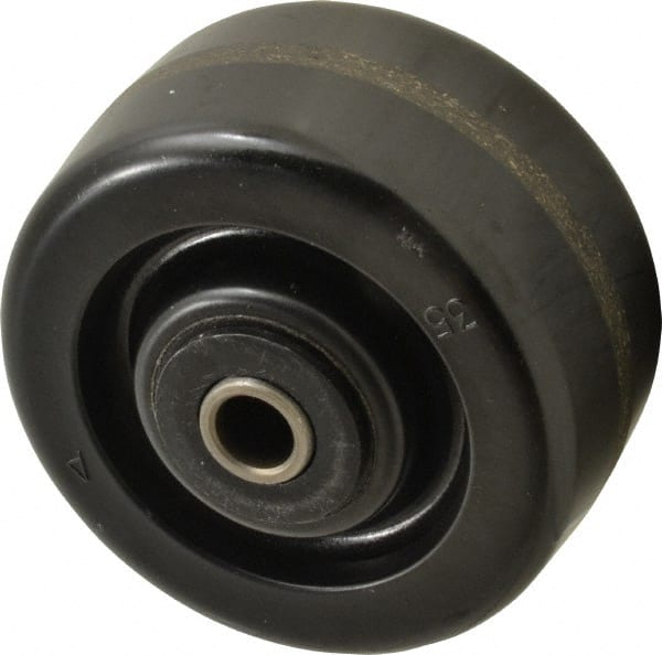 Albion - 4 Inch Diameter x 2 Inch Wide, Phenolic Caster Wheel - 800 Lb. Capacity, 2-3/8 Inch Hub Length, 1/2 Inch Axle Diameter, Self-Lube Bearing - Exact Tooling