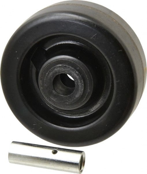 Albion - 5 Inch Diameter x 2 Inch Wide, Phenolic Caster Wheel - 1,000 Lb. Capacity, 2-3/8 Inch Hub Length, 1/2 Inch Axle Diameter, Self-Lube Bearing - Exact Tooling