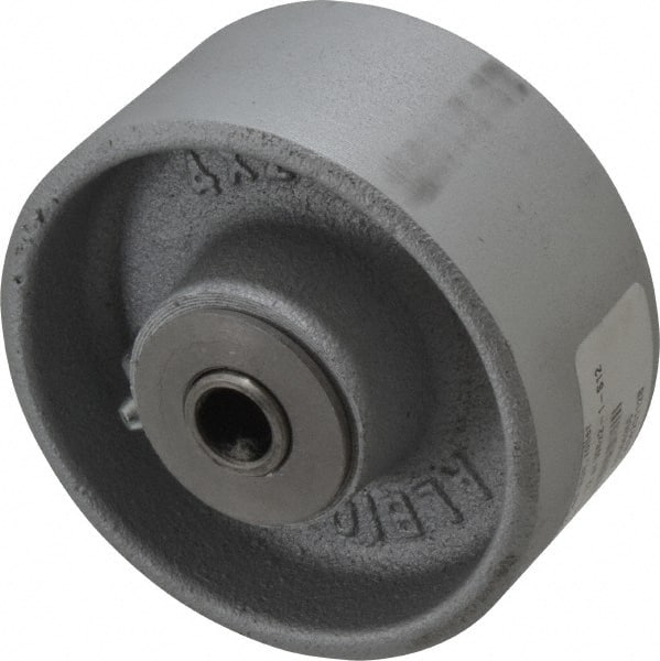 Albion - 4 Inch Diameter x 2 Inch Wide, Semi-Steel Caster Wheel - 900 Lb. Capacity, 2-3/8 Inch Hub Length, 1/2 Inch Axle Diameter, Roller Bearing - Exact Tooling
