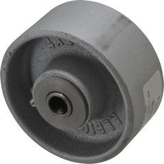 Albion - 4 Inch Diameter x 2 Inch Wide, Semi-Steel Caster Wheel - 900 Lb. Capacity, 2-3/8 Inch Hub Length, 1/2 Inch Axle Diameter, Roller Bearing - Exact Tooling