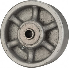 Albion - 5 Inch Diameter x 2 Inch Wide, Semi-Steel Caster Wheel - 1,500 Lb. Capacity, 2-3/8 Inch Hub Length, 1/2 Inch Axle Diameter, Roller Bearing - Exact Tooling