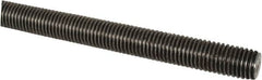 Made in USA - 7/8-9 UNC (Coarse), 6' Long, Low Carbon Steel Threaded Rod - Oil Finish Finish, Right Hand Thread - Exact Tooling
