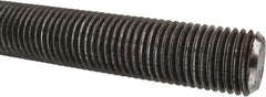 Made in USA - 1-1/4-7 UNC (Coarse), 6' Long, Low Carbon Steel Threaded Rod - Oil Finish Finish, Right Hand Thread - Exact Tooling